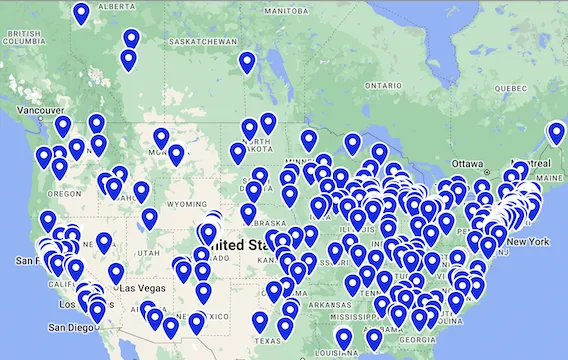 School districts using Razor Sparrow services across North America